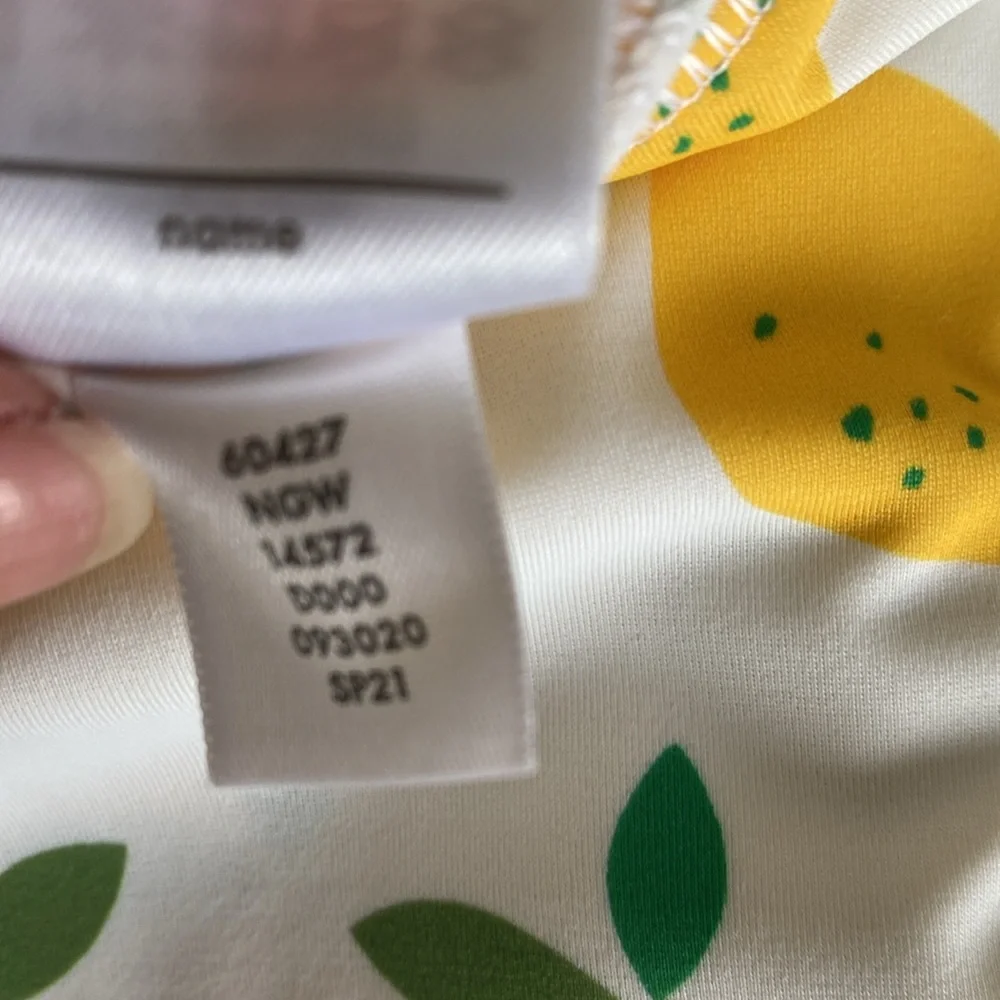 Hanna Andersson 12 Kids Lemon Print Rashguard